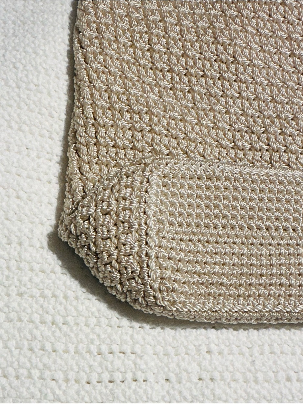 The Sak Y2K Boho Chic Cream Crochet Shoulder Tote - Picture 5 of 6